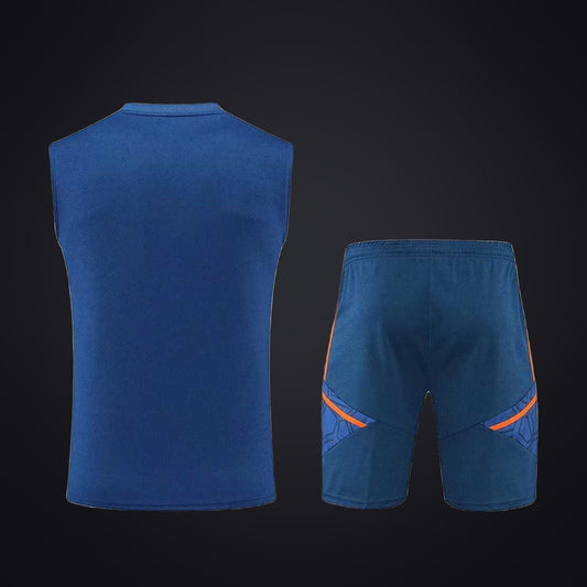Conjunto de Entrenamiento Manchester United 22-23 Azul Marino Azul (detrás)