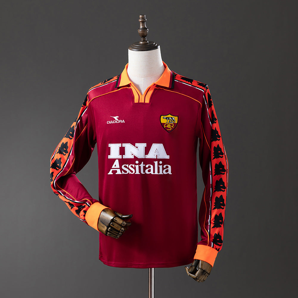 Retro Roma 98-99 Local (Manga Larga)