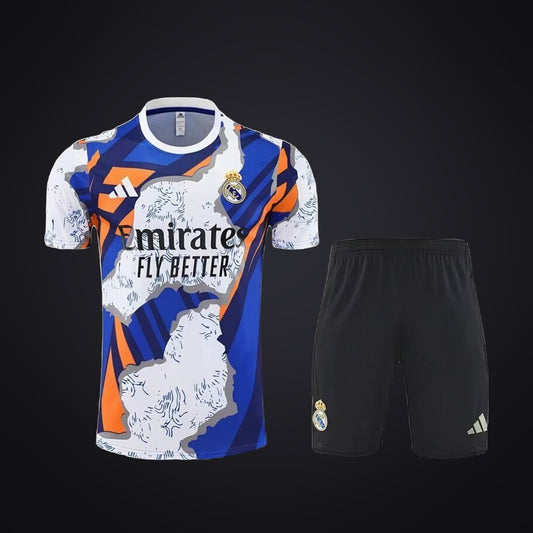 Conjunto de Entrenamiento Real Madrid 25-26 Pre-partido Azul Blanca (delante)