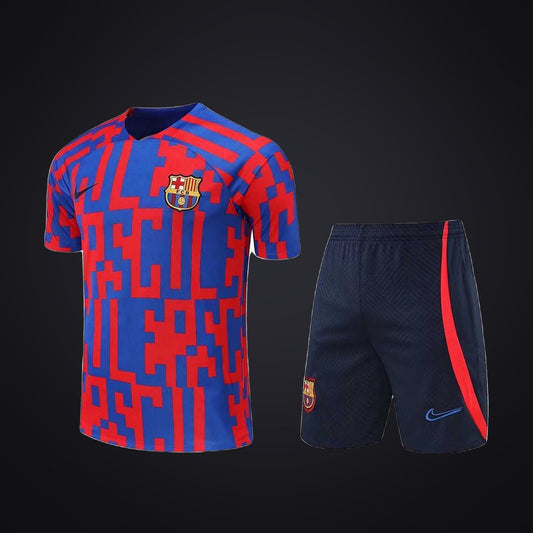 Conjunto de Entrenamiento Barcelona 22-23 Roja Azul · Modelo 2 (delante)