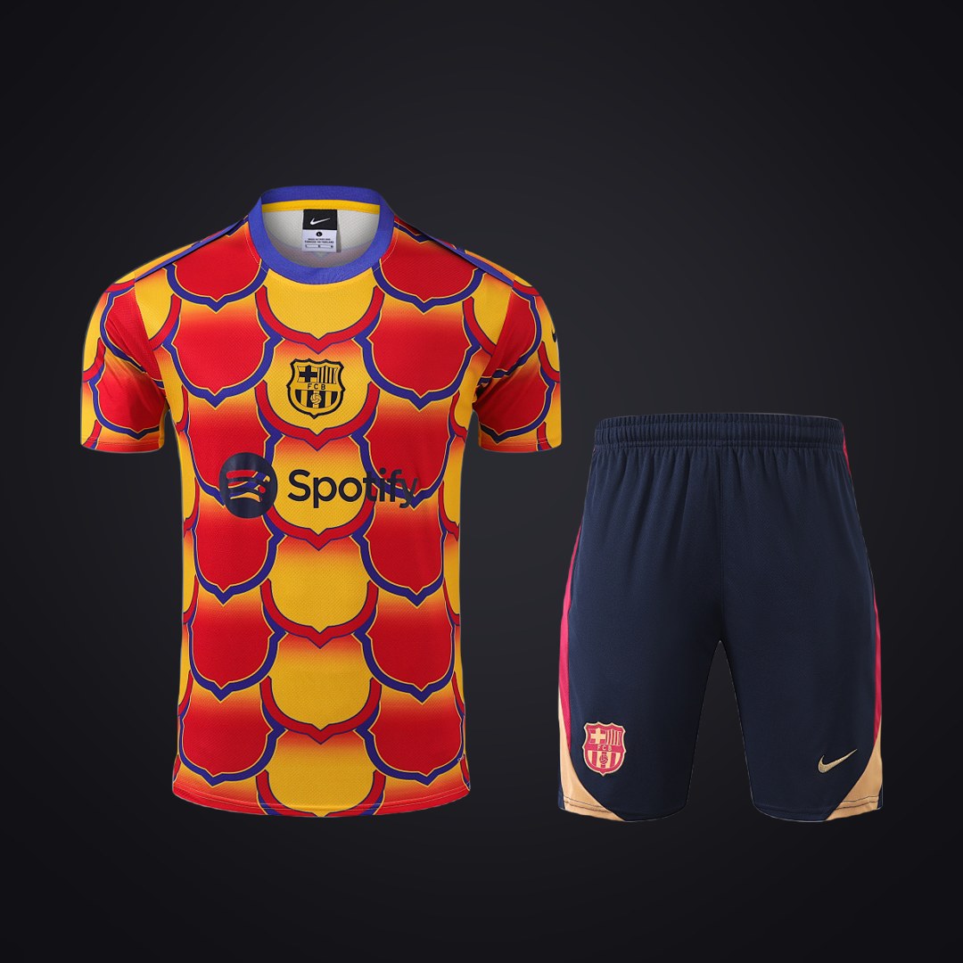 Conjunto de Entrenamiento Barcelona 24-24 Amarilla Roja (delante)