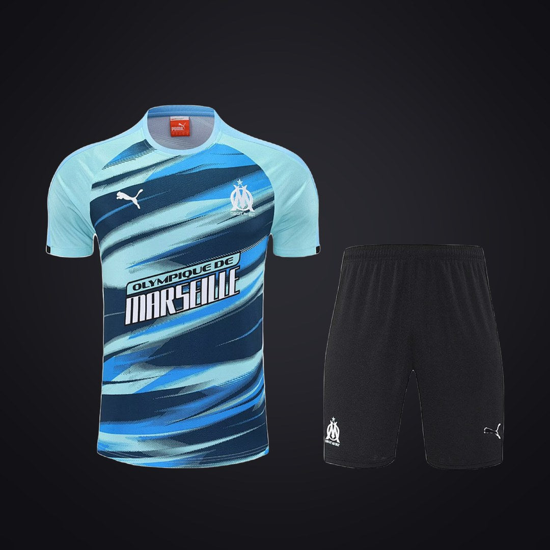Conjunto de Entrenamiento Olympique de Marsella 25-26 Azul · Modelo 2 (delante)