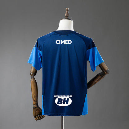 Cruzeiro 26-27 Entreno Todos los Patrocinadores Azul Oscuro (Fan Version)