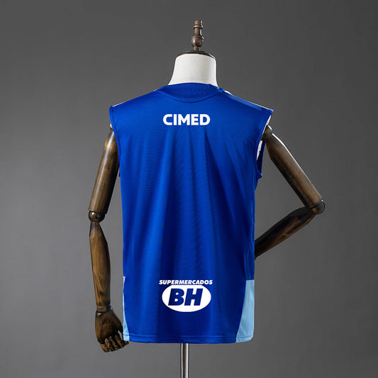 Cruzeiro 26-27 Entreno Todos los Patrocinadores Tirantes Azul (Fan Version)