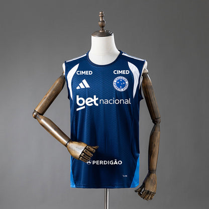 Cruzeiro 26-27 Entreno Todos los Patrocinadores Tirantes Azul Oscuro (Fan Version)