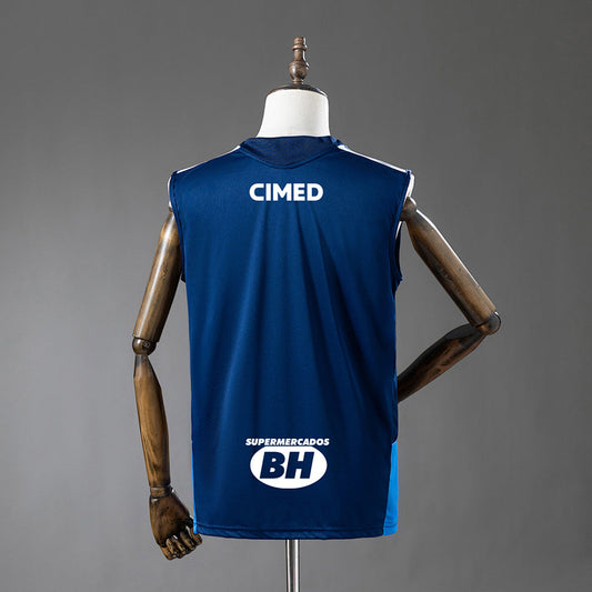 Cruzeiro 26-27 Entreno Todos los Patrocinadores Tirantes Azul Oscuro (Fan Version)