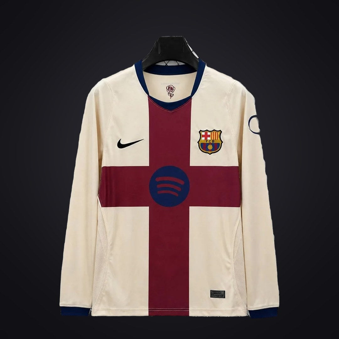 Barcelona 26-27 Cuarta Manga Larga (Fan Version) (delante)