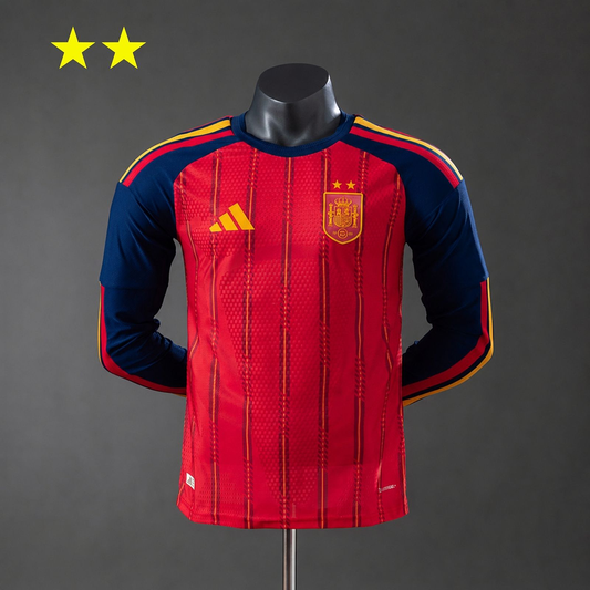 Camiseta España 2026 Local Mundial – Manga Larga (Player Version) (2 Estrellas)